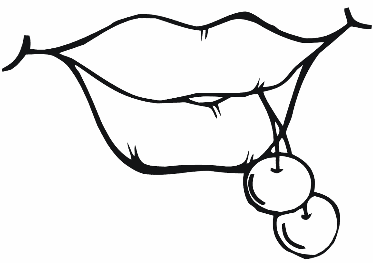 Lips Coloring Pages to download and print for free