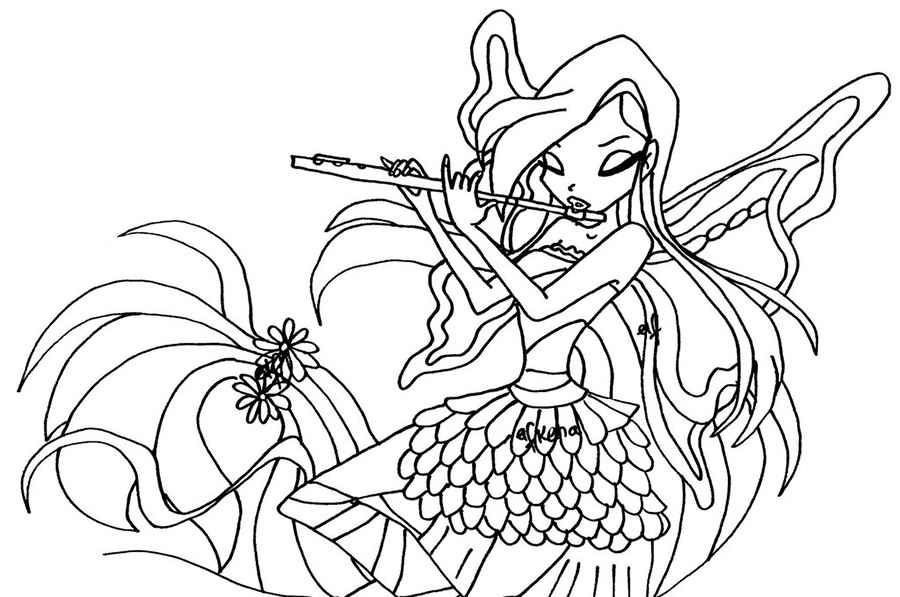 Winx Harmonix coloring pages to download and print for free