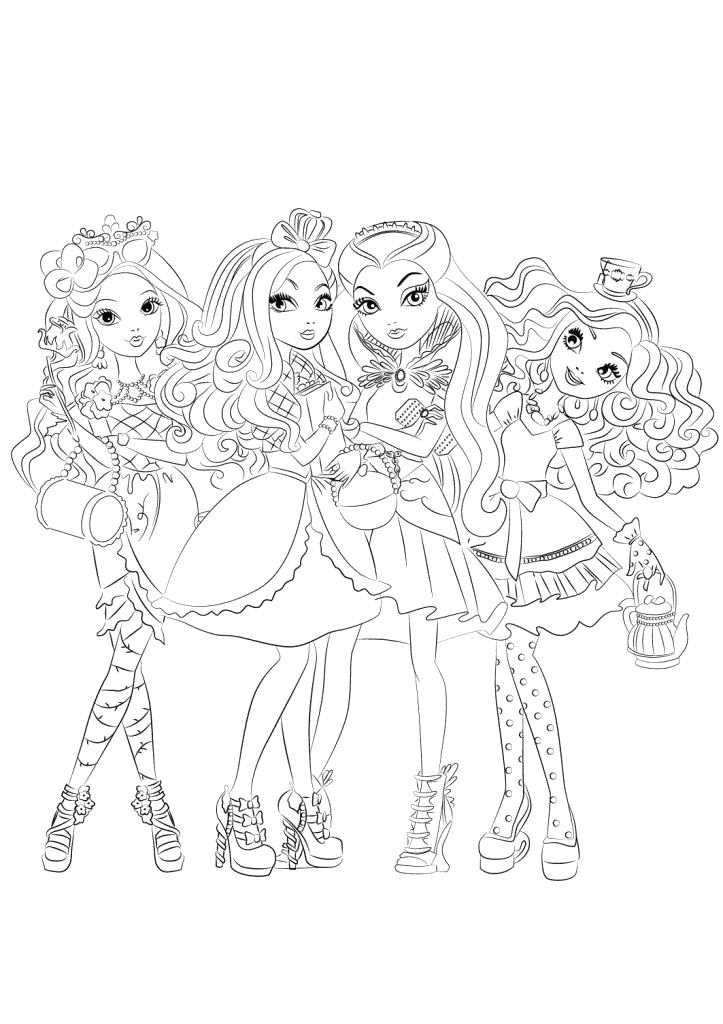 Ever After High coloring pages to download and print for free