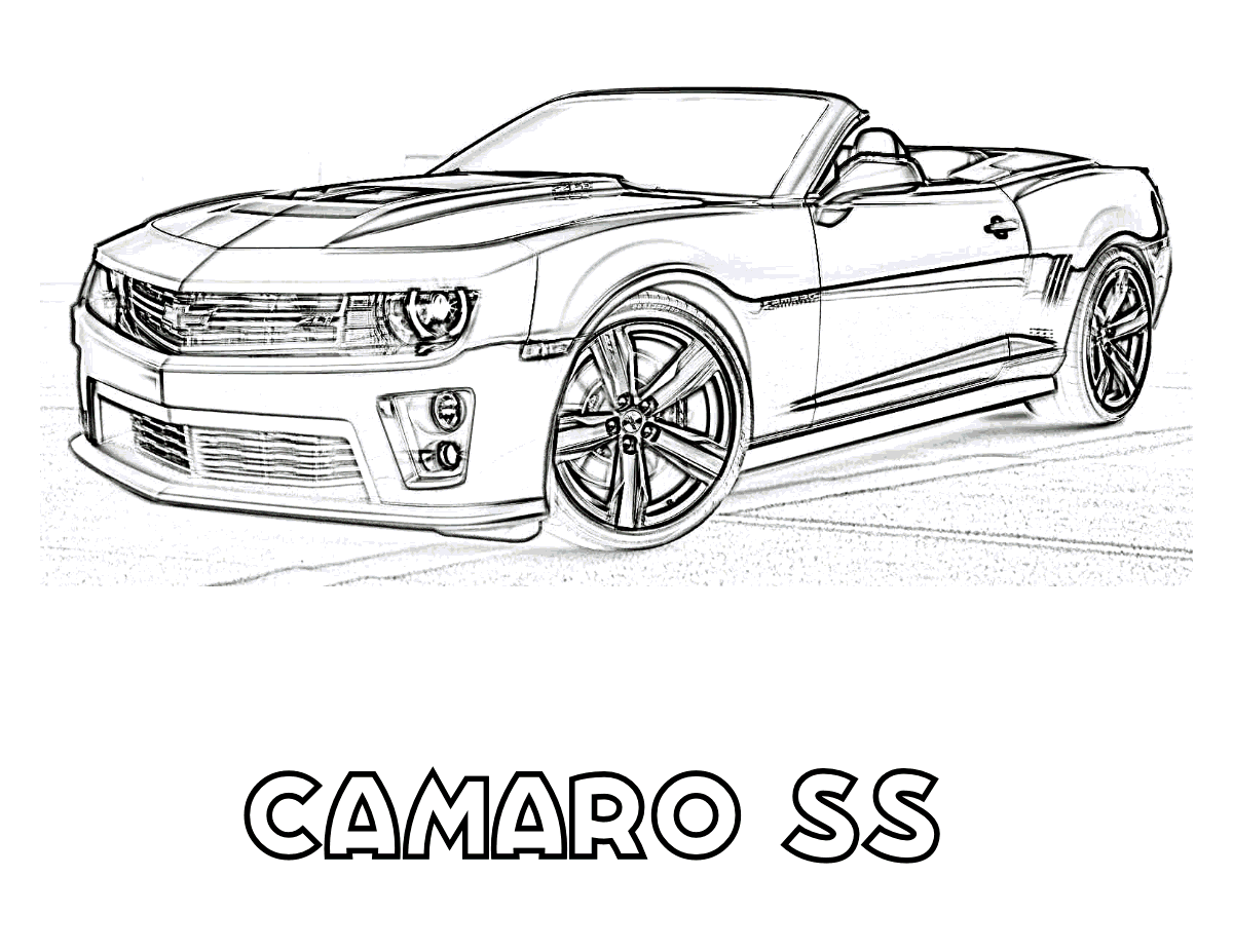 Muscle car coloring pages to download and print for free