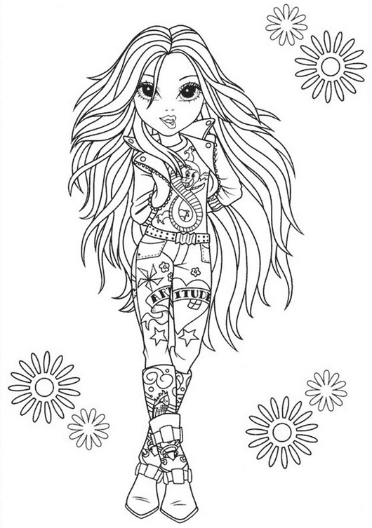 Just color your favorite cartoon pictures. Moxie coloring pages for girls to print for free