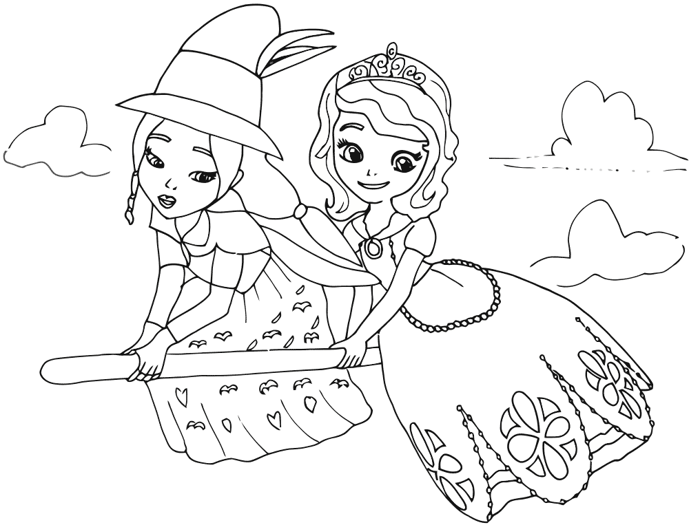 Sofia the First coloring pages for girls to print for free