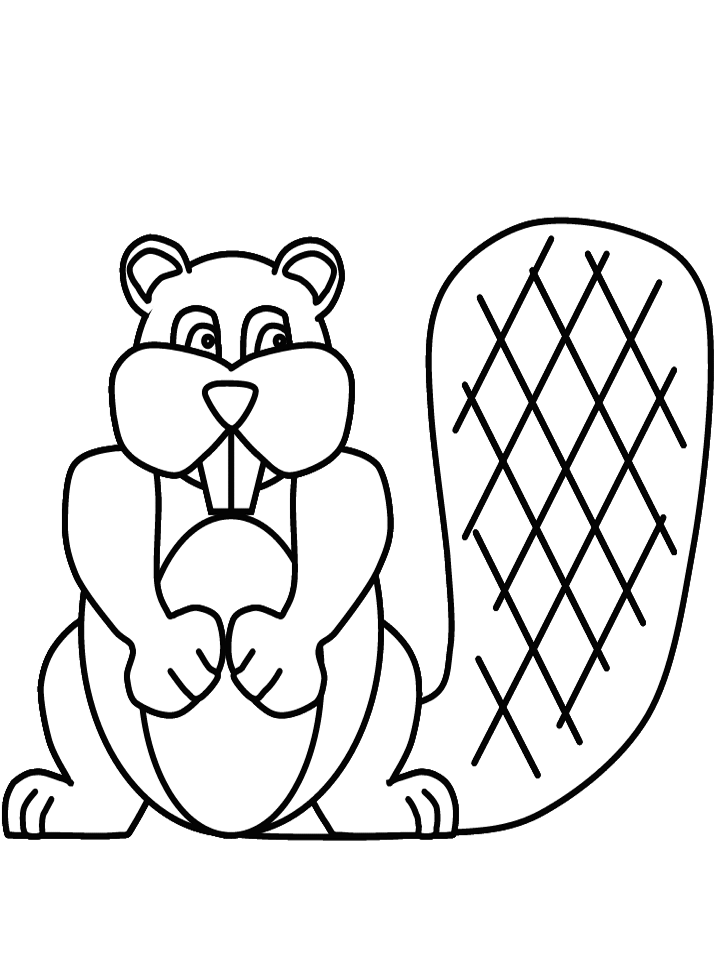 Beaver Coloring Pages to download and print for free