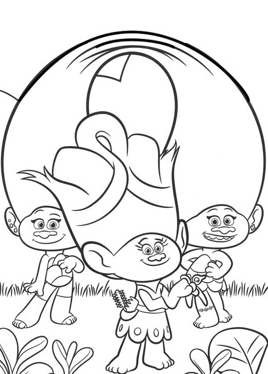Trolls Coloring Page Satin Coloring Pages