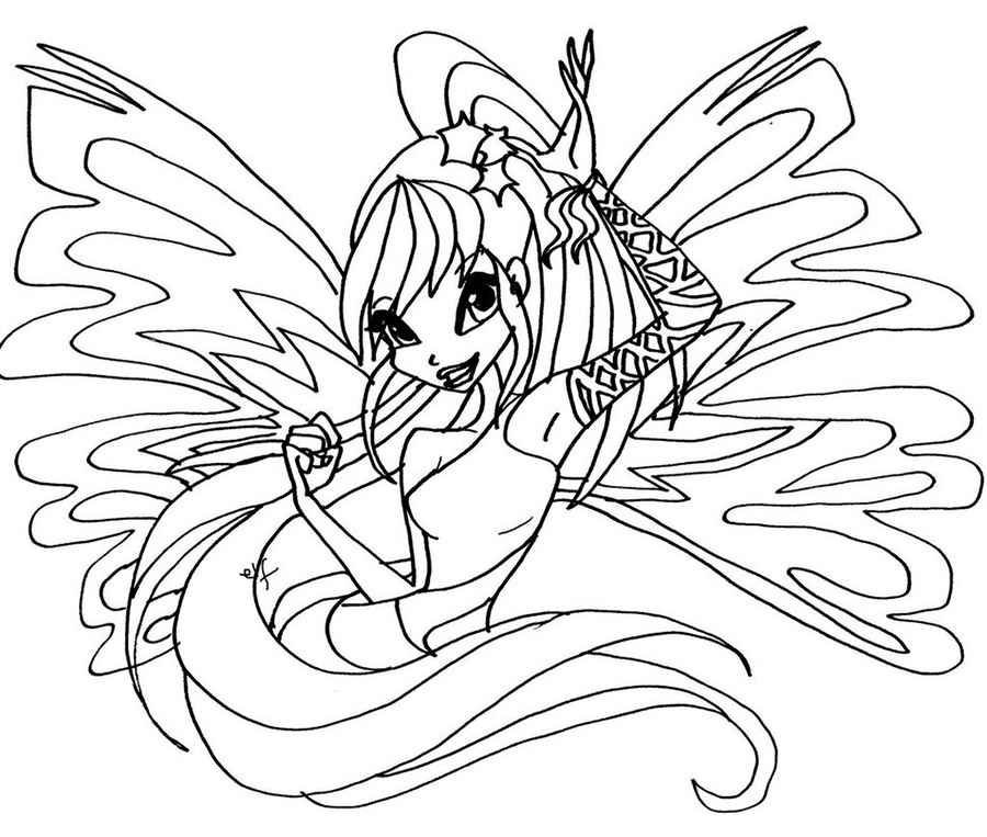 Winx Sirenix coloring pages to download and print for free
