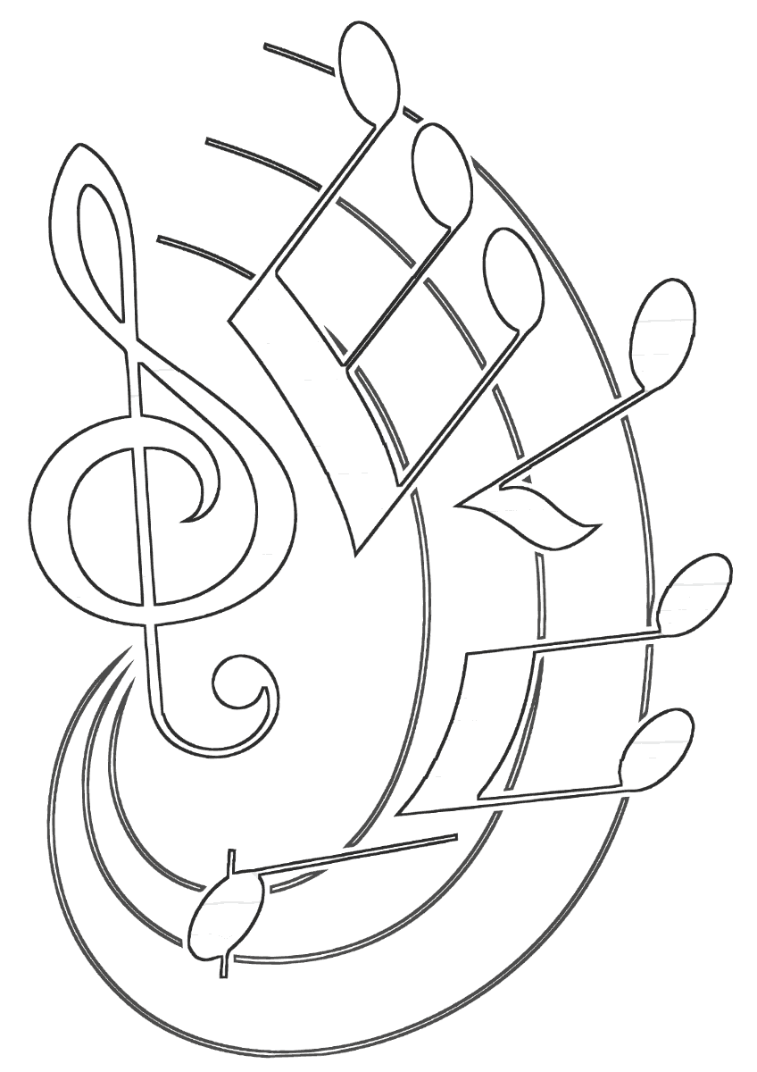 Bass Clef Coloring Page