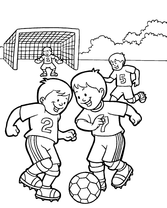 Soccer Coloring Pages for childrens printable for free