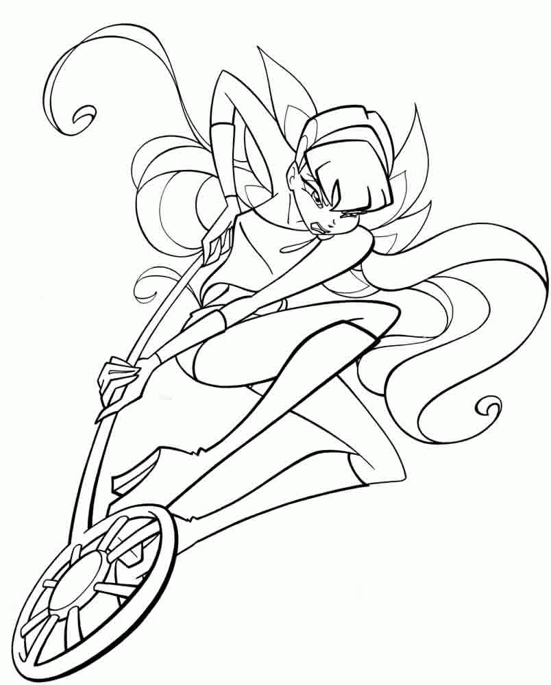 Winx Stella coloring pages to print for free, Winx Stella pictures