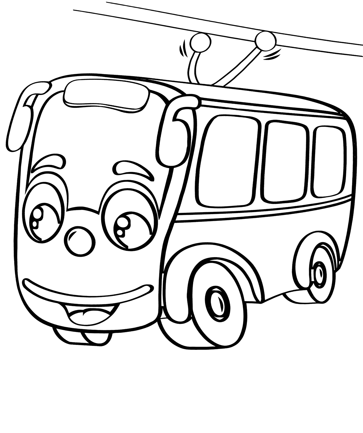 Trolleybus coloring pages to download and print for free