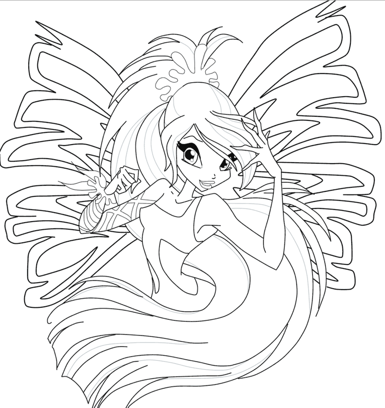 Winx Sirenix coloring pages to download and print for free