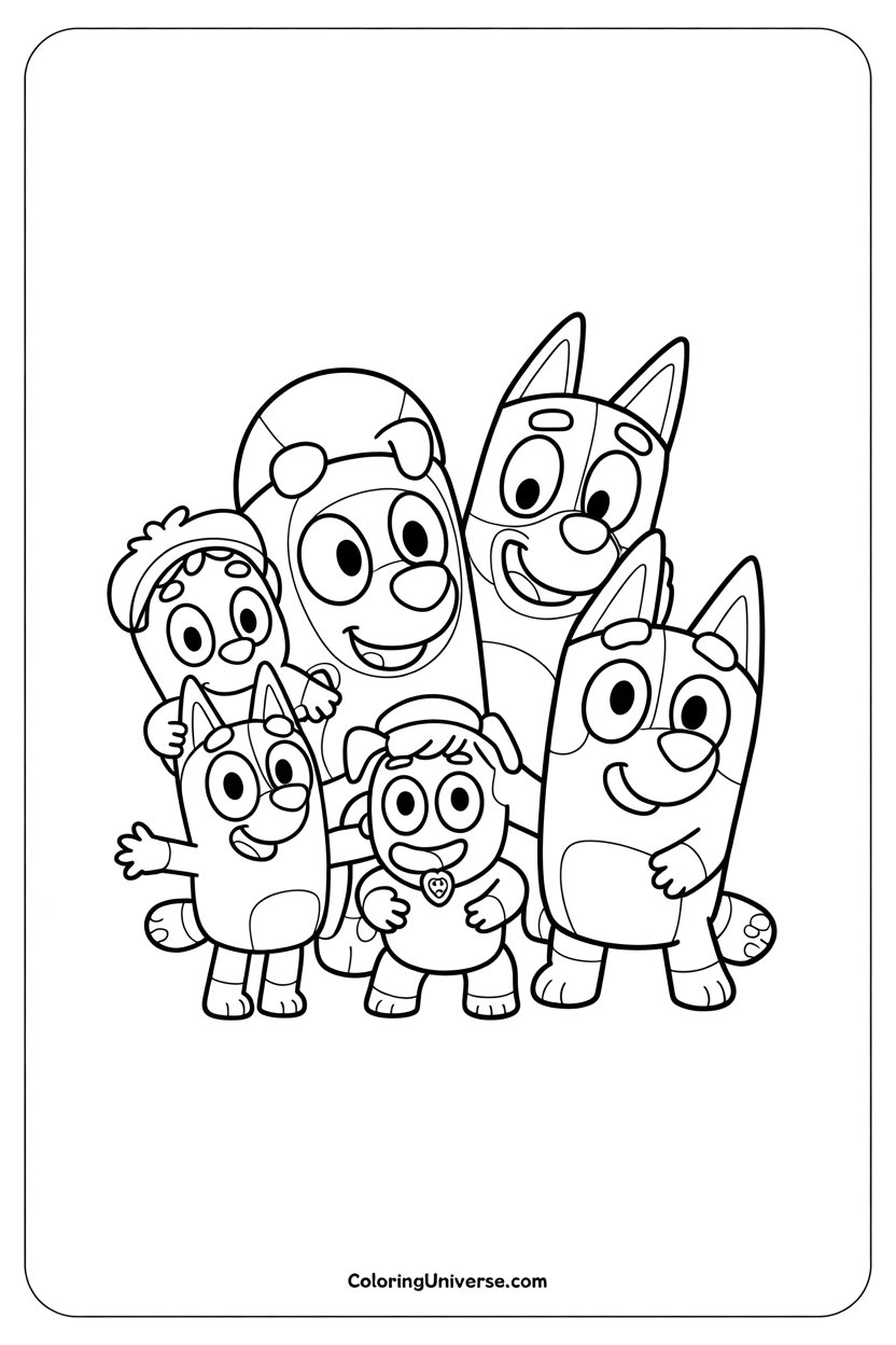 18 Bluey Coloring Pages For Kids (Free PDF Download)