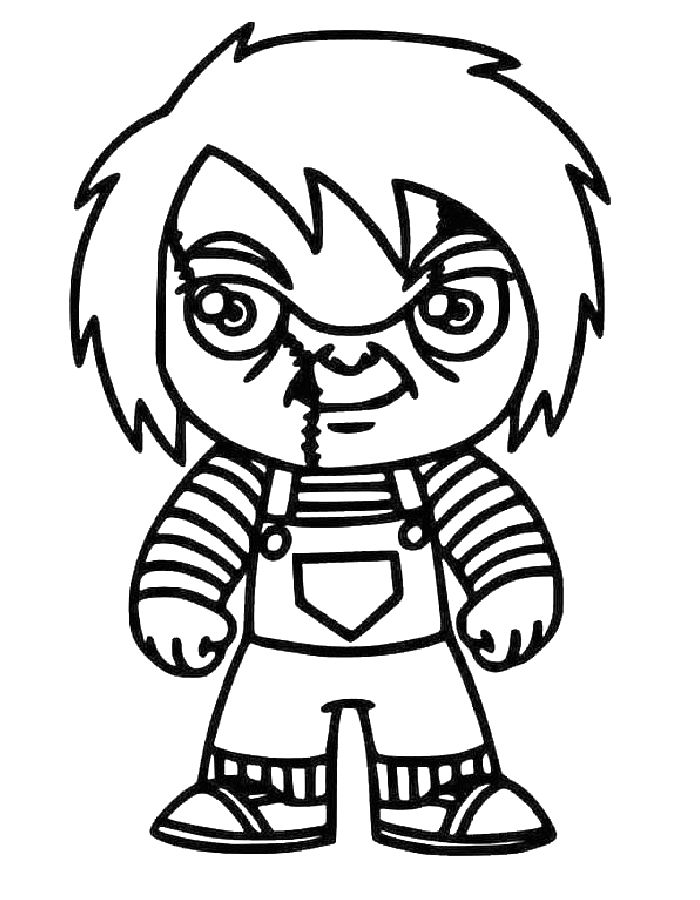 Chibi Horror Coloring Page (Free Printable PDF)