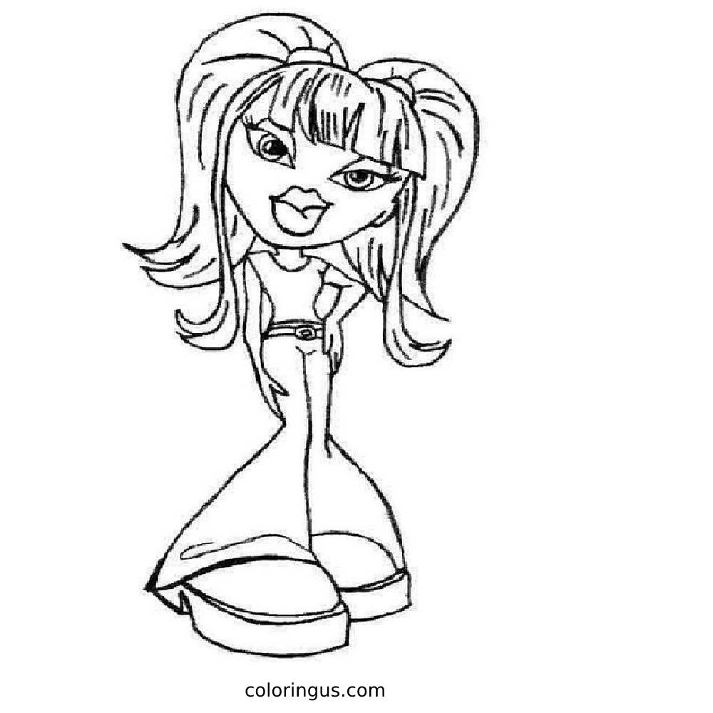 Free bratz coloring pages to print Coloringus