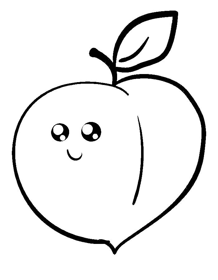 Peach Coloring Pages (Free Printable PDF)