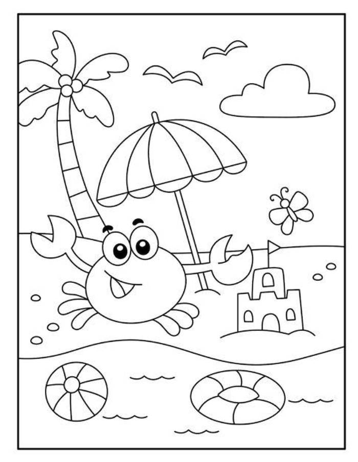 Summer Coloring Pages (Free Printable PDF)