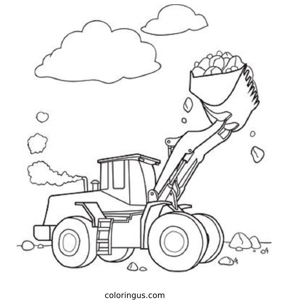 Blippi Excavator Coloring Page (Free Printable PDF)