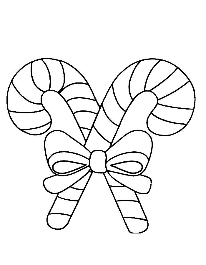 Candy Cane Coloring Pages (Free Printable PDF)