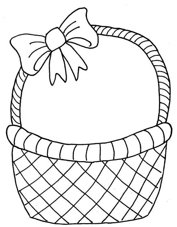 Empty Fruit Basket Coloring Page (Free Printable PDF)