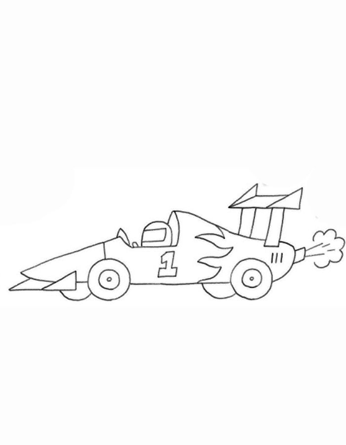 Formula 1 Race Car Coloring Page