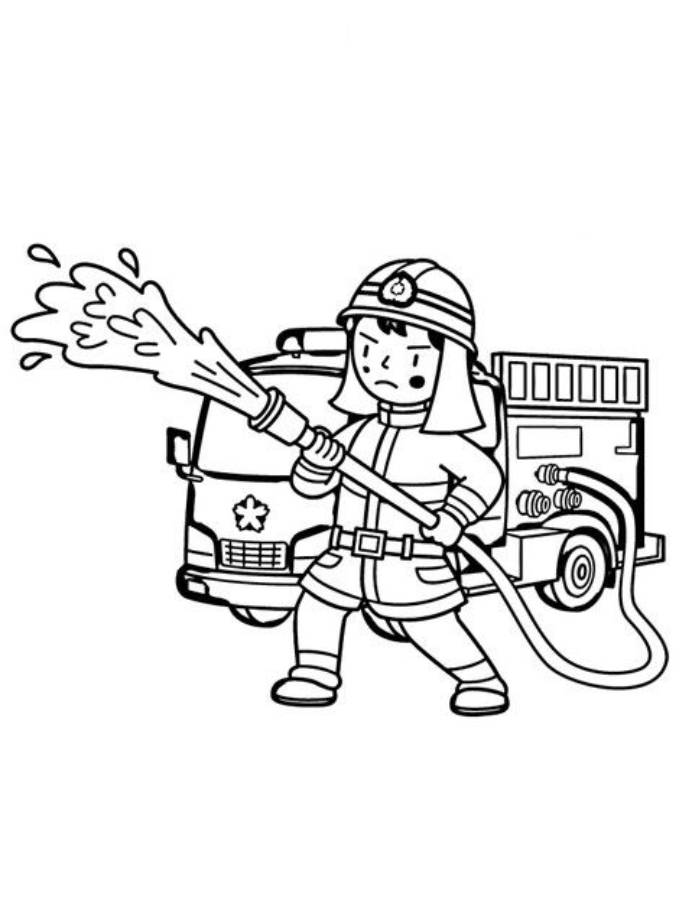 Firefighter Coloring Pages (Free Printable PDF)