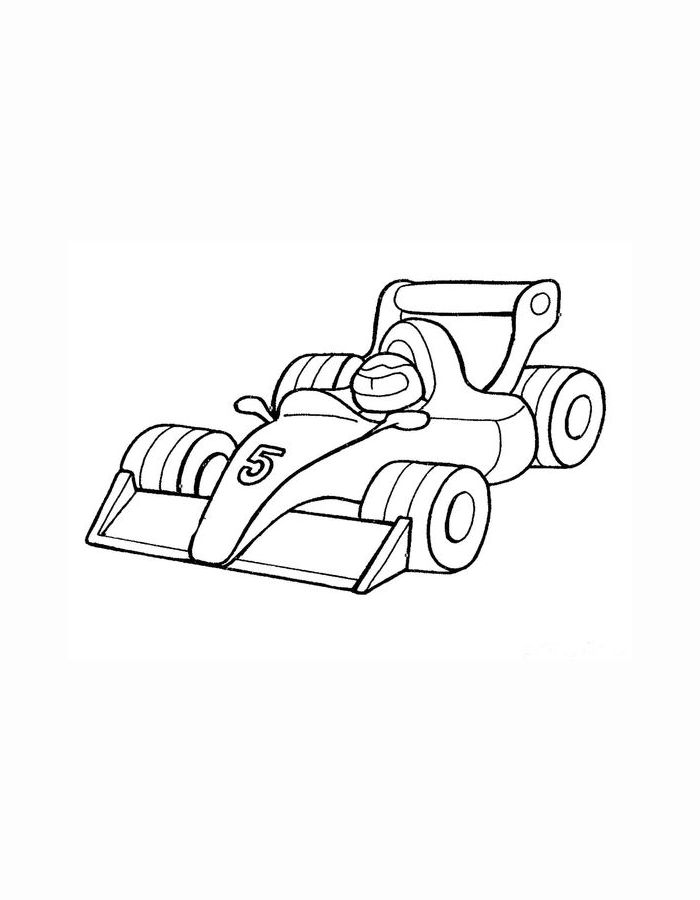 Formula 1 Race Car Coloring Page