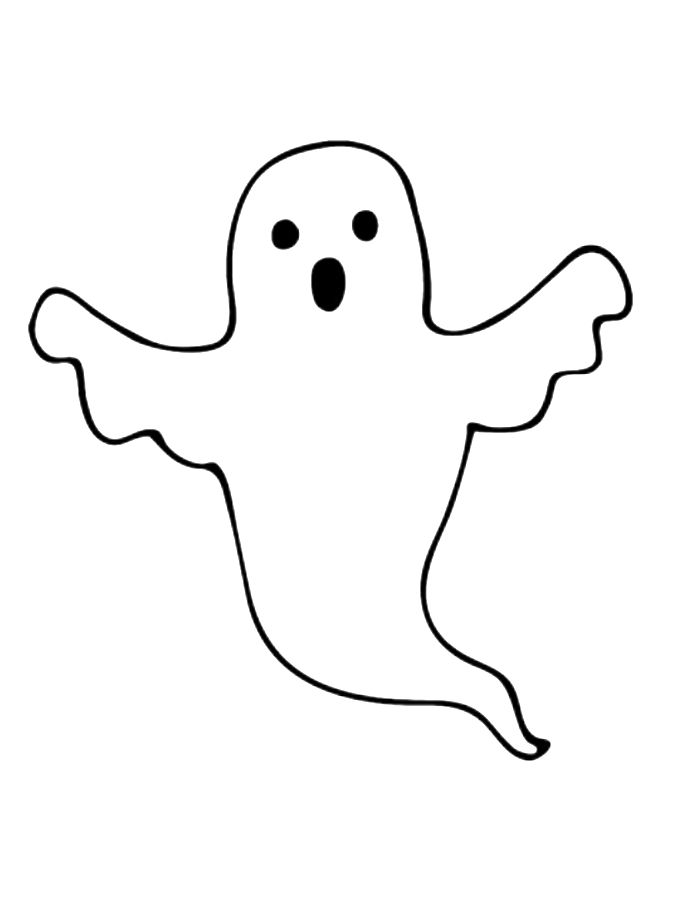 Ghost Template Coloring Page (Free Printable PDF)
