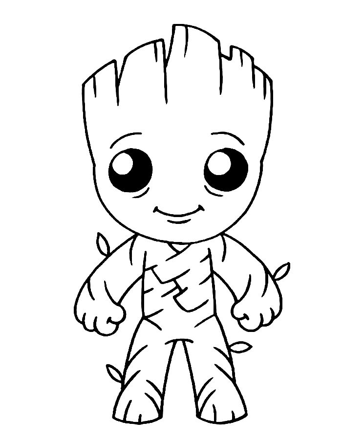 Groot Printable Pdf Coloring Page