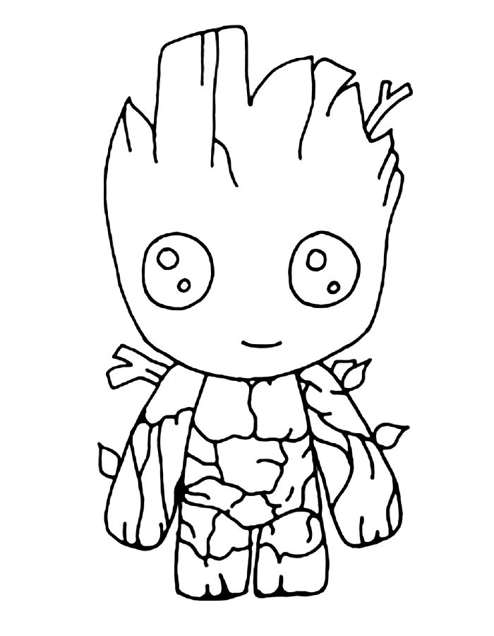 Baby Groot Coloring Page