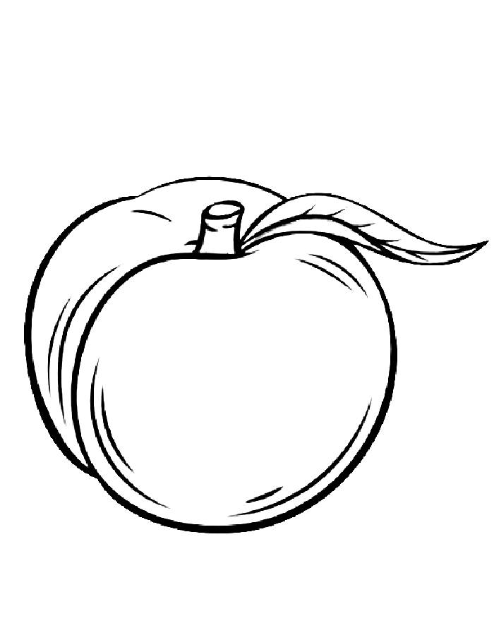 Peach Coloring Pages (Free Printable PDF)