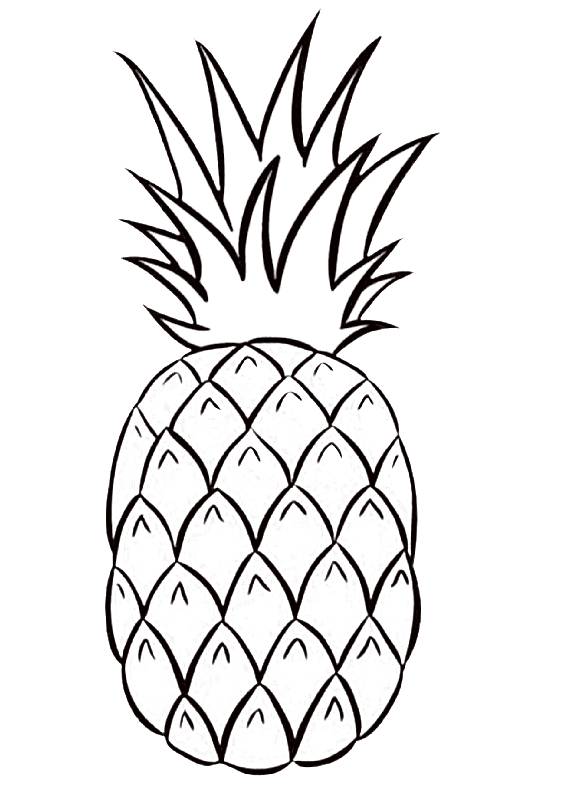 Pineapple Coloring Pages (Free Printable PDF)