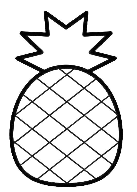 Printable pineapple coloring page