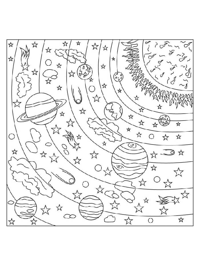 Solar Eclipse Coloring Pages (Free Printable PDF)