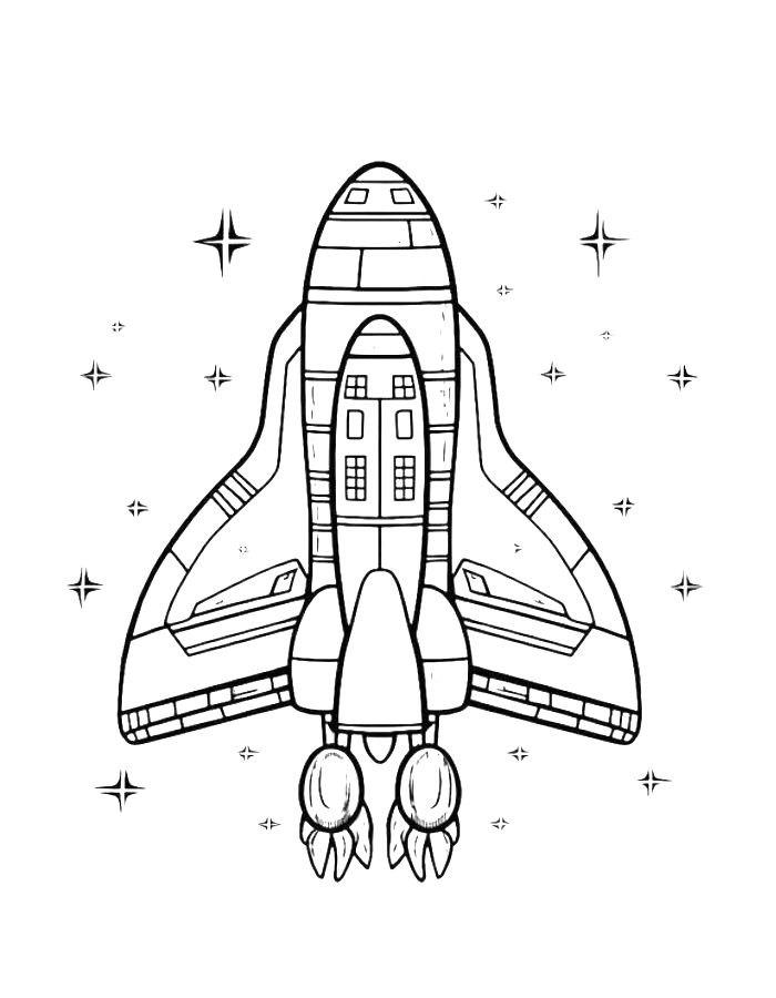 Space Rocket Coloring Page (Free Printable PDF)