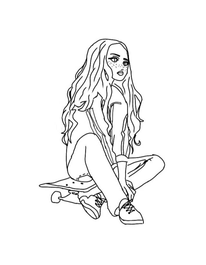 Stranger Things Max Coloring Page