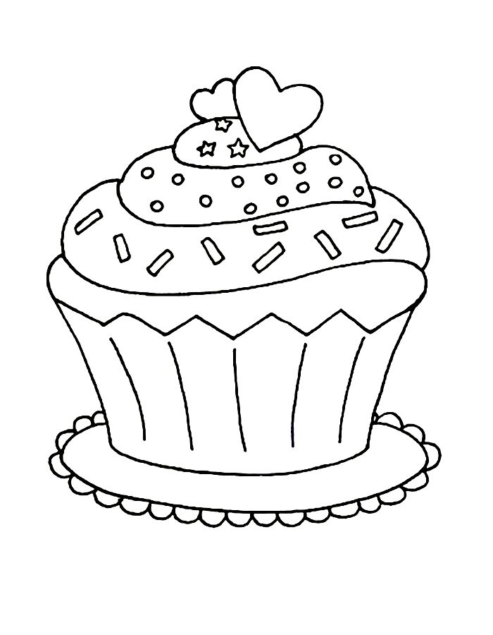 Cupcake Coloring Pages (Free Printable PDF)