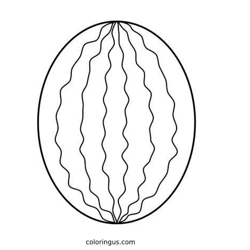 Watermelon Coloring Pages (Free Printable PDF)