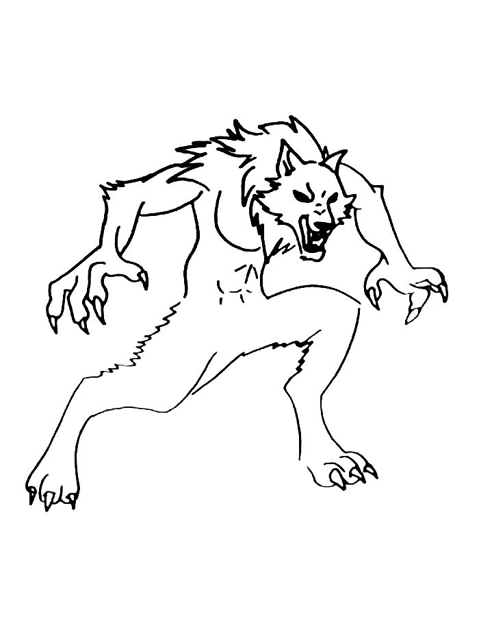 Werewolf By Night Coloring Page