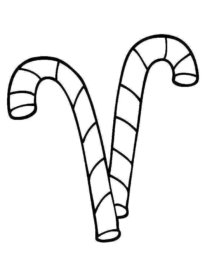 Candy Cane Coloring Pages (Free Printable PDF)