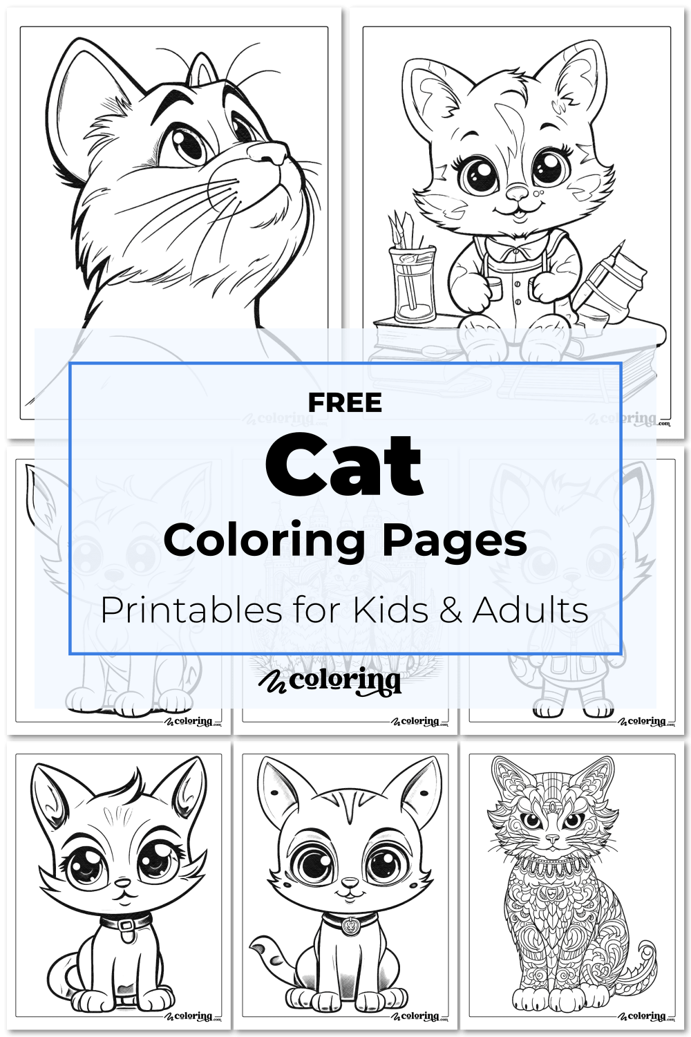 🐱 Cat Coloring Pages 21+ Free Printables For Kids & Adults