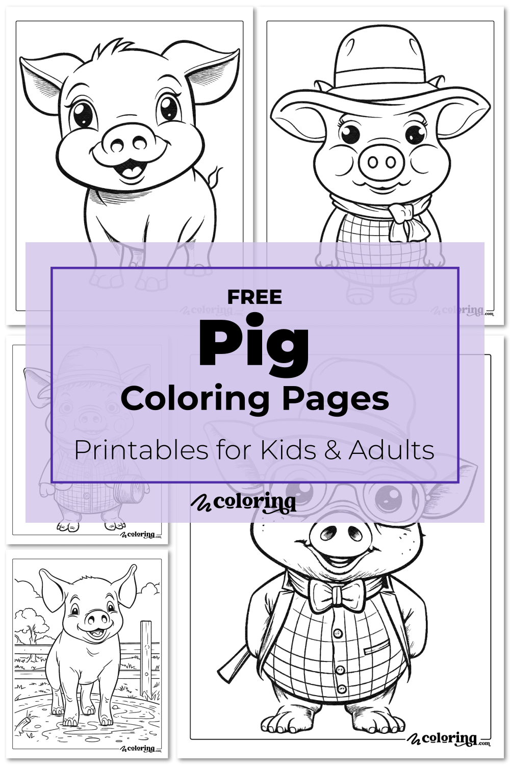 ???? Pig Coloring Pages 10+ Free Printables For Kids & Adults
