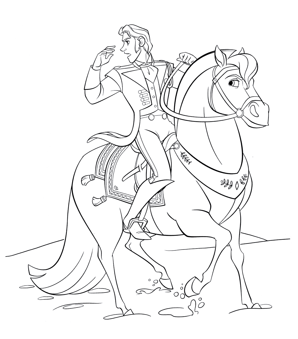 Coloring page Prince Hans