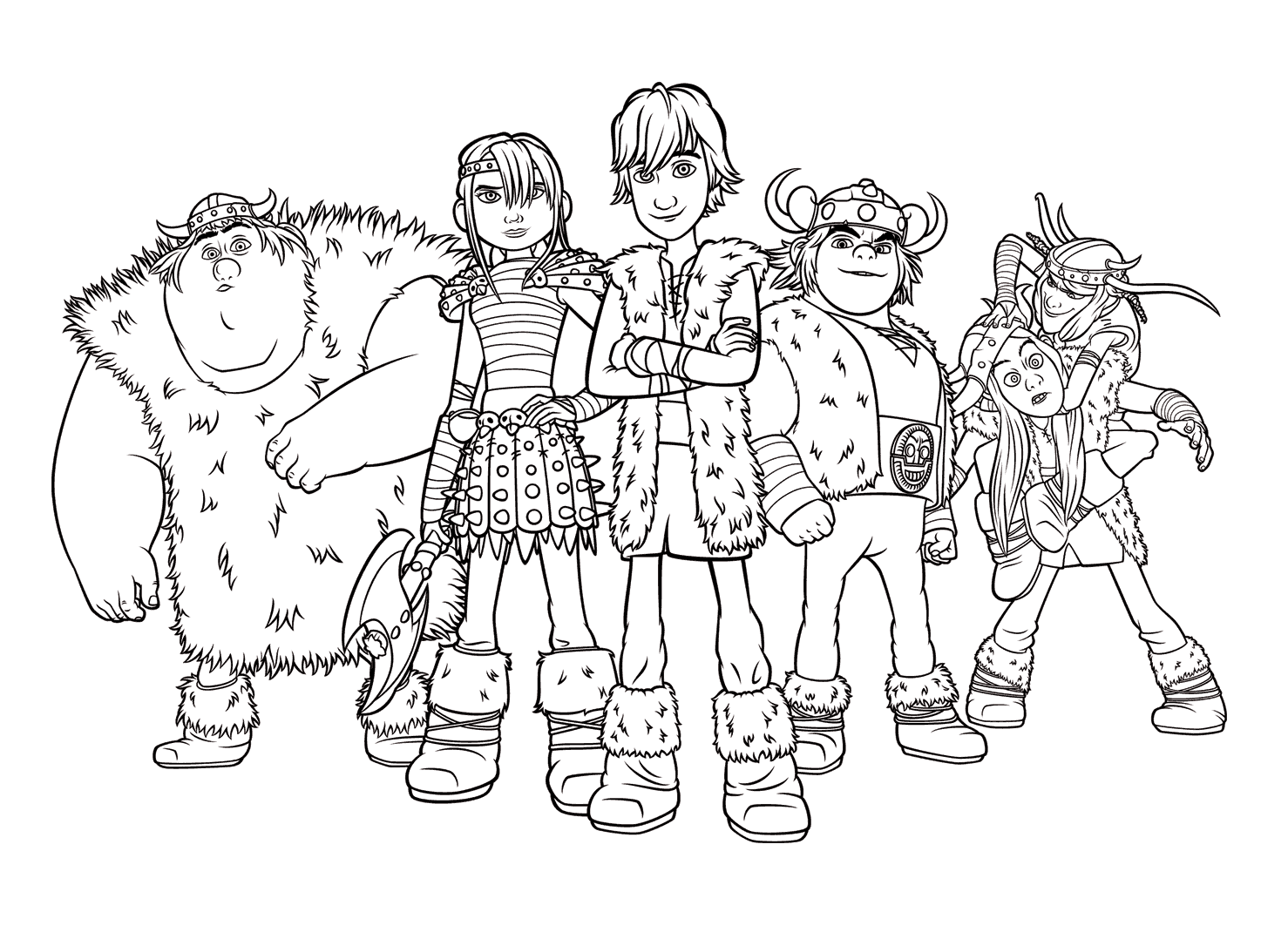Coloring page Team Hiccups