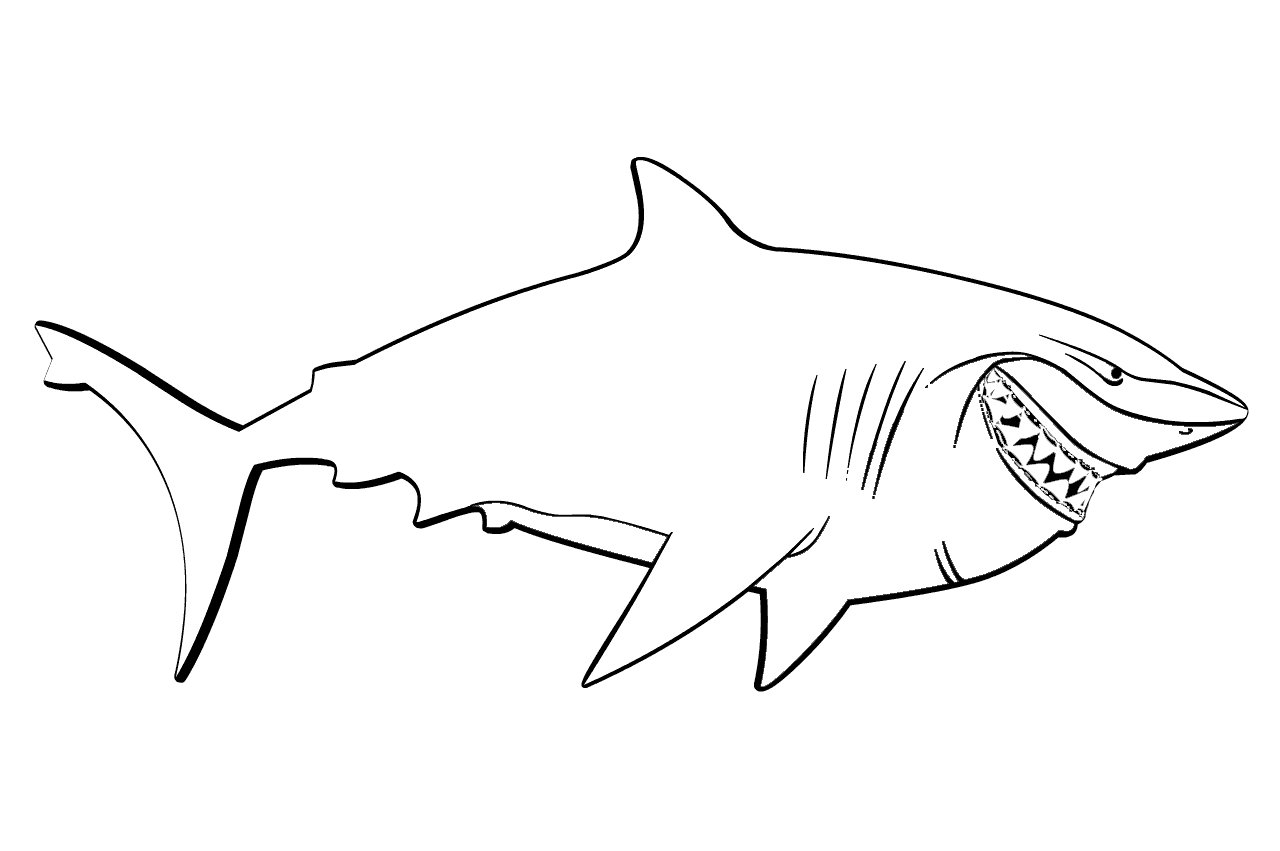 Coloring page Bruce the Shark