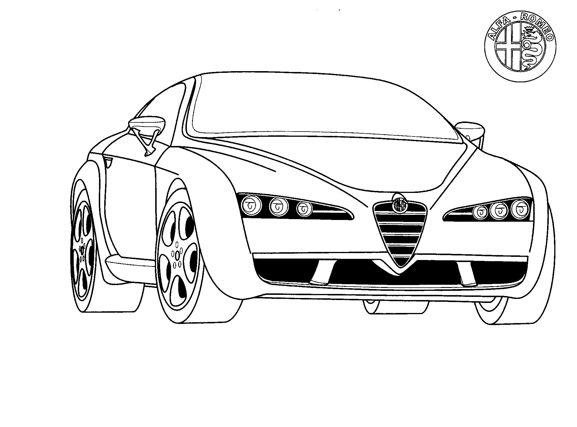 Coloring page Alfa Romeo (Italy)