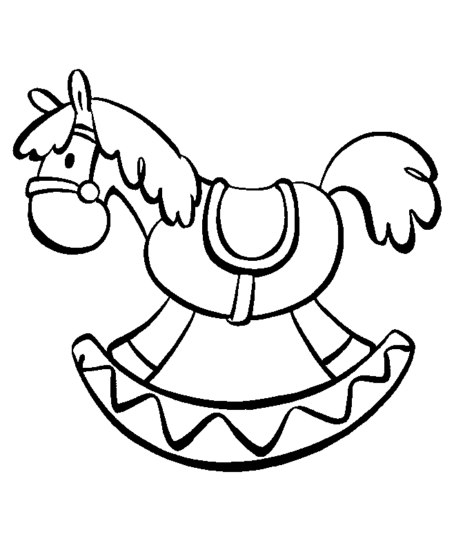 Rocking Horse Coloring Page
