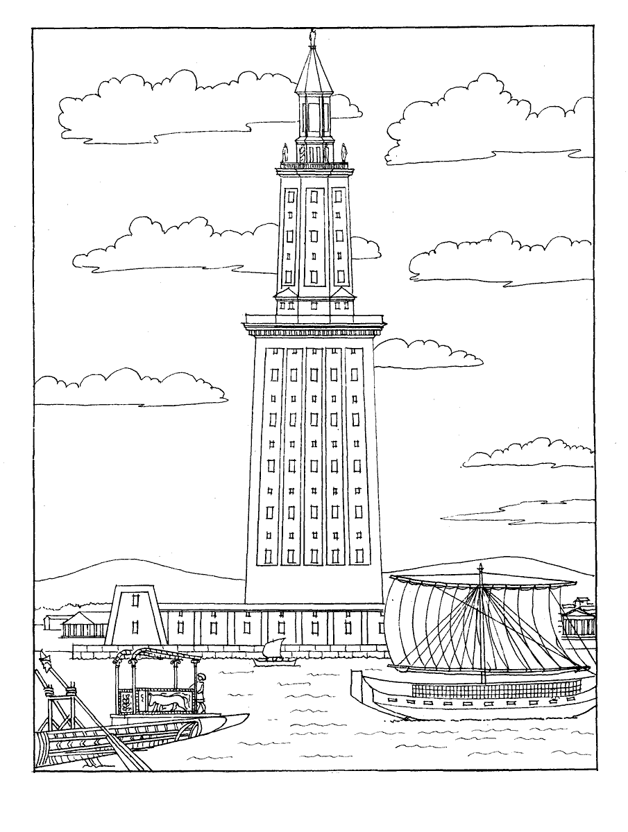 Coloring page Lighthouse of Alexandria