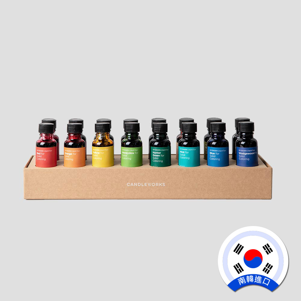 Liquid Dye (Oil Soluble) 油性液體顏料20ml x16色套裝 Color Lab 蠟燭材料及用品