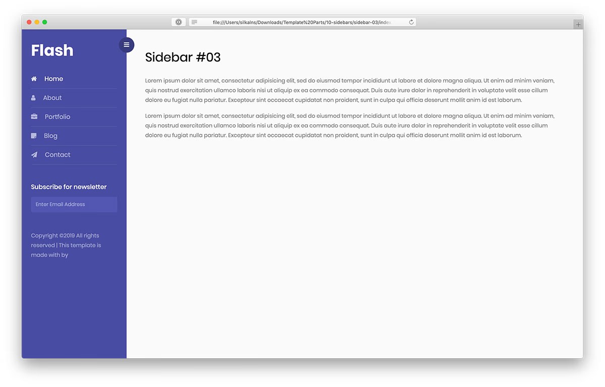 20 Free Bootstrap Sidebar Navigation Templates 2021 Colorlib