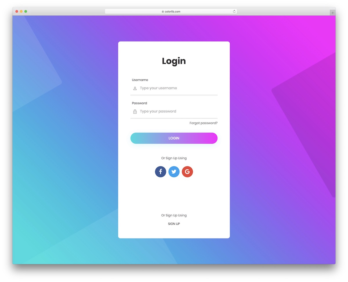 42 Free HTML5 And CSS3 Login Form For Your site 2021 Colorlib