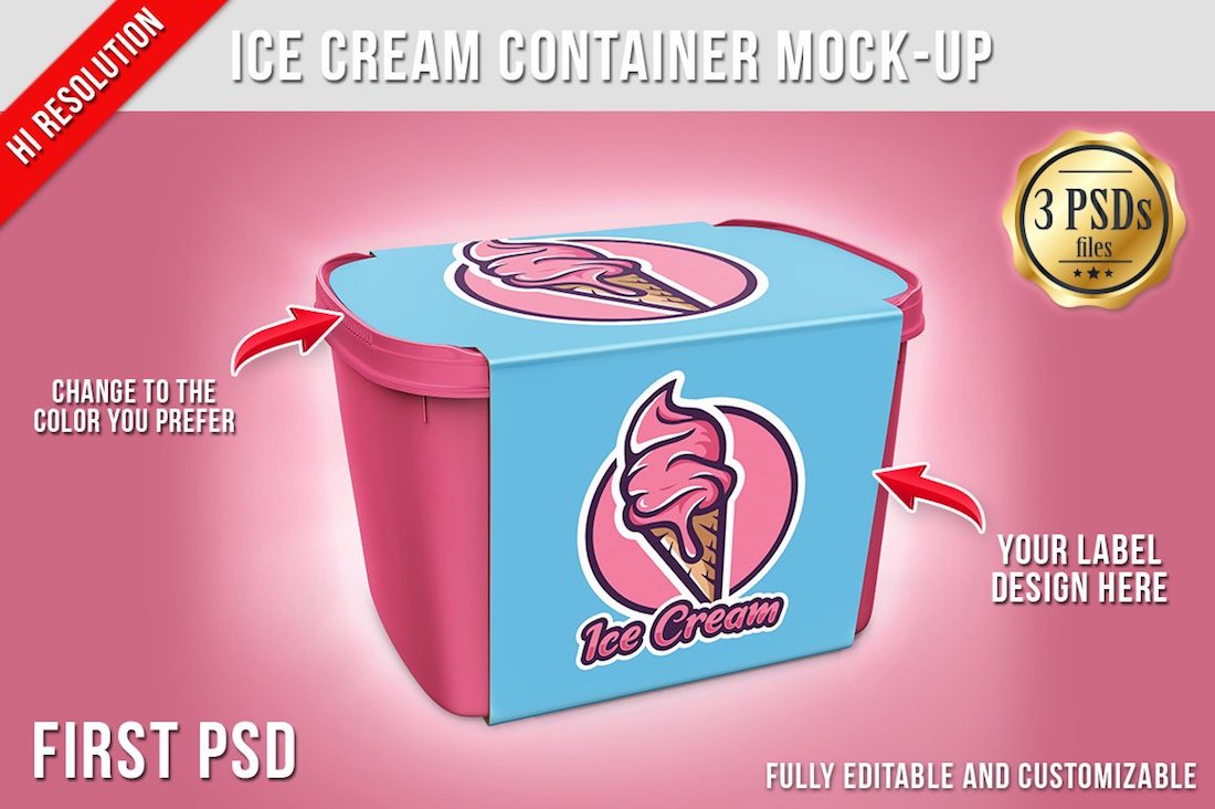 28 Best Ice Cream Packaging Mockups 2024 Colorlib
